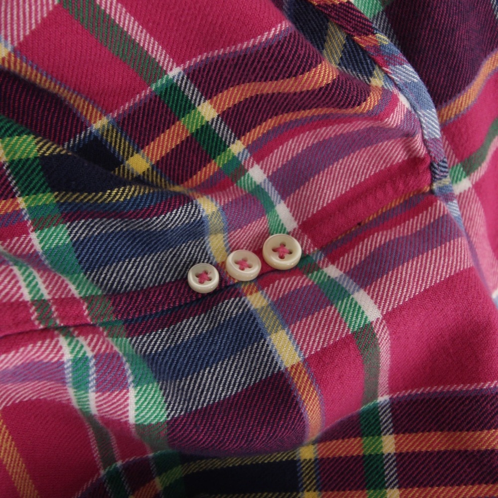 Ralph Lauren Flannel Shirt Mens L Pink Plaid Classic Fit Long Sleeve Button Down - Picture 9 of 9